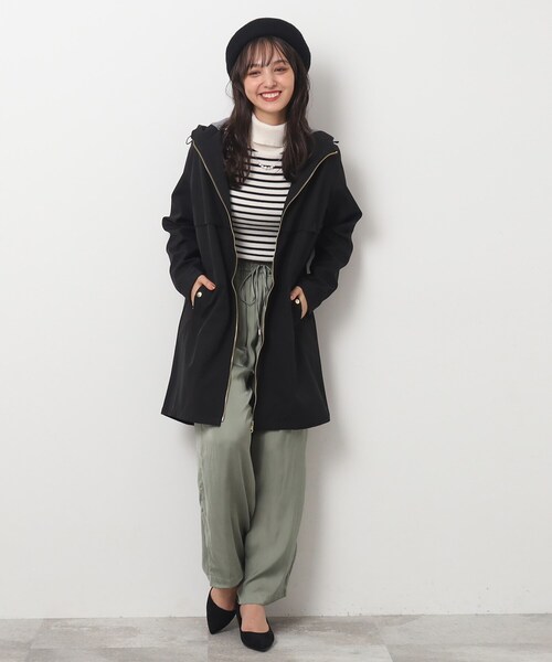 DRESKIP（ドレスキップ）の「◆【撥水】さっと羽織れて頼りになる フ－ド付き ボンディングコート（その他アウター・レディース・サンドベージュ/ブラック/カーキ・02/03/04）」の4枚目の写真