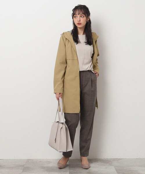 DRESKIP（ドレスキップ）の「◆【撥水】さっと羽織れて頼りになる フ－ド付き ボンディングコート（その他アウター・レディース・サンドベージュ/ブラック/カーキ・02/03/04）」の7枚目の写真