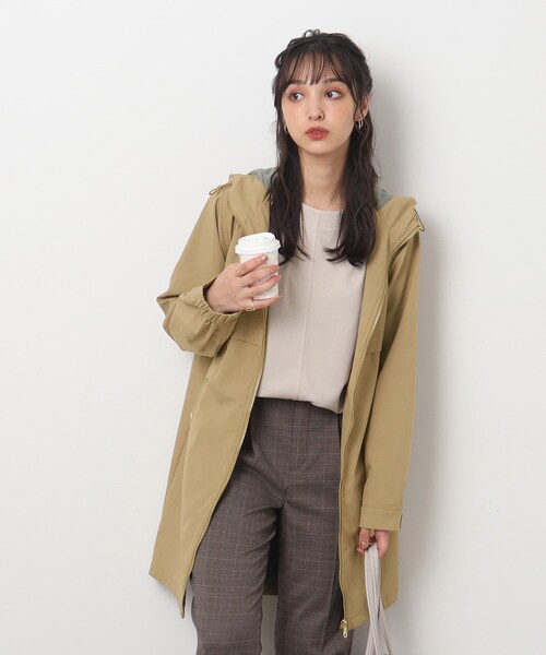 DRESKIP（ドレスキップ）の「◆【撥水】さっと羽織れて頼りになる フ－ド付き ボンディングコート（その他アウター・レディース・サンドベージュ/ブラック/カーキ・02/03/04）」の8枚目の写真