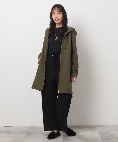 DRESKIP（ドレスキップ）の「◆【撥水】さっと羽織れて頼りになる フ－ド付き ボンディングコート（その他アウター・レディース・サンドベージュ/ブラック/カーキ・02/03/04）」の10枚目の写真