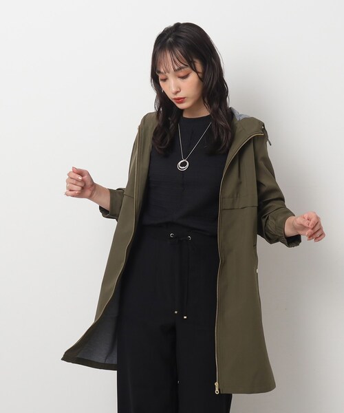 DRESKIP（ドレスキップ）の「◆【撥水】さっと羽織れて頼りになる フ－ド付き ボンディングコート（その他アウター・レディース・サンドベージュ/ブラック/カーキ・02/03/04）」の11枚目の写真