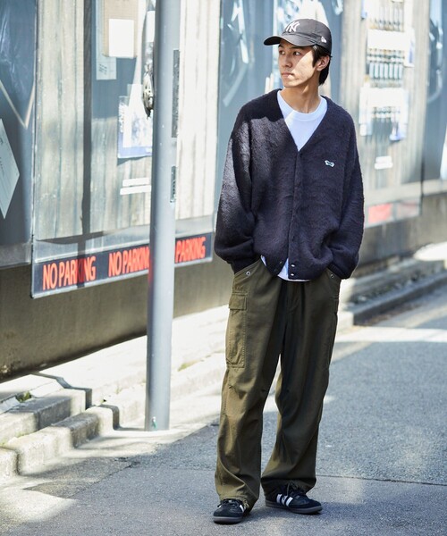 TOWNCRAFT(タウンクラフト)の「TOWN CRAFT/タウンクラフト 別注 リラックスフィット シャギーニットカーディガン(カーディガン/ボレロ・メンズ・ブラック/ベージュ/サックスブルー/マスタード/ダークカーキ・SMALL/MEDIUM/LARGE)」の8枚目の写真