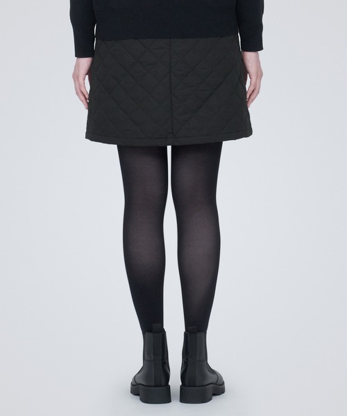 無印良品（ムジルシリョウヒン）の「洗える　キルティングミニスカート（スカート・レディース・ブラック/スモーキーグリーン系/ダークグレー・M/XXL/L/S/XL/XS）」の5枚目の写真