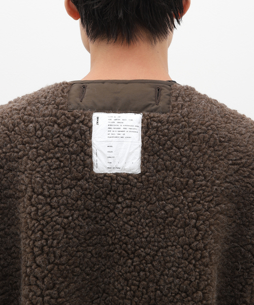 417 EDIFICE(フォーワンセブンエディフィス)の「【INNAT / インアット】 BOA FLEECE LINER VEST / ベスト(ブルゾン・メンズ・チャコールグレー/ブラウン・2)」の10枚目の写真