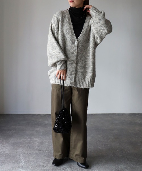 Riberry（リベリー）の「天竺ミドルVネックカーディガン（カーディガン