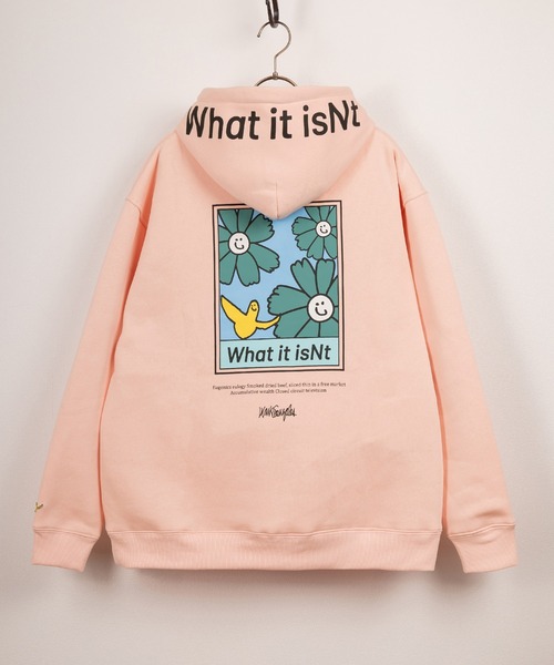 (What it isNt)ART BY MARKGONZALES(ワットイットイズント)の「【0】【(What it isNt) ART BY MARK GONZALES/ワットイットイズント マークゴンザレス】アートデザイン バック&フードロゴプリント フーディー プルパーカー リラックスフィット 裏起毛 24AW新柄追加(パーカー・レディース・レッド/ピンク/ブルー/イエロー/ホワイト/ホワイト系その他/グリーン系その他/グリーン系その他2/ブルー系その他/ピンク系その他2/ホワイト系その他2/イエロー系その他2/ブルー系その他2/イエロー系その他/ピンク系その他・M/L/XL)」の21枚目の写真
