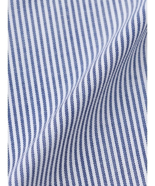 Perfect Suit FActory（パーフェクトスーツファクトリー）の「【形態安定】長袖ワイシャツ　クレリック　ストライプ　ブルー（ビジネスシャツ・メンズ・ブルー・3L/LL/S/L/M）」の4枚目の写真