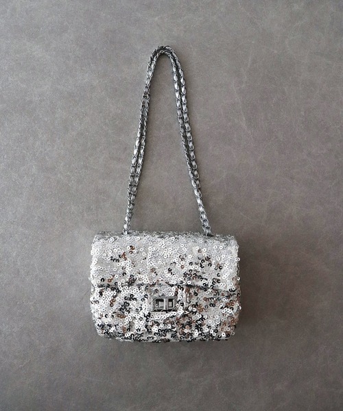 BLUEEAST（ブルーイースト）の「スパンコール2WAYチェーンショルダーバッグ（ショルダーバッグ・レディース・ブラック/シルバー・FREE）」の13枚目の写真