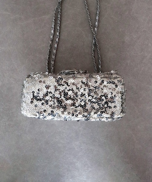 BLUEEAST（ブルーイースト）の「スパンコール2WAYチェーンショルダーバッグ（ショルダーバッグ・レディース・ブラック/シルバー・FREE）」の14枚目の写真