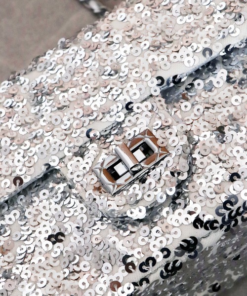 BLUEEAST（ブルーイースト）の「スパンコール2WAYチェーンショルダーバッグ（ショルダーバッグ・レディース・ブラック/シルバー・FREE）」の19枚目の写真