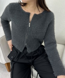 solleim | シャギージップアップニット(ニット/セーター)