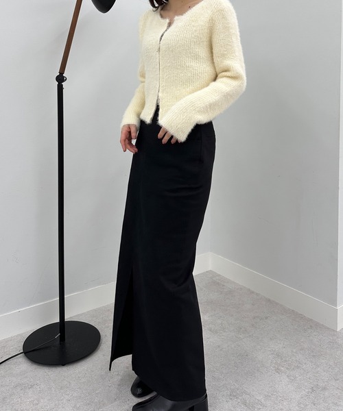 solleim（ソルレム）の「シャギージップアップニット（ニット/セーター・レディース・ブラウン/ホワイト/チャコールグレー・M）」の12枚目の写真