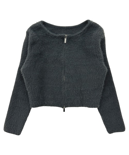 solleim（ソルレム）の「シャギージップアップニット（ニット/セーター・レディース・ブラウン/ホワイト/チャコールグレー・M）」の16枚目の写真