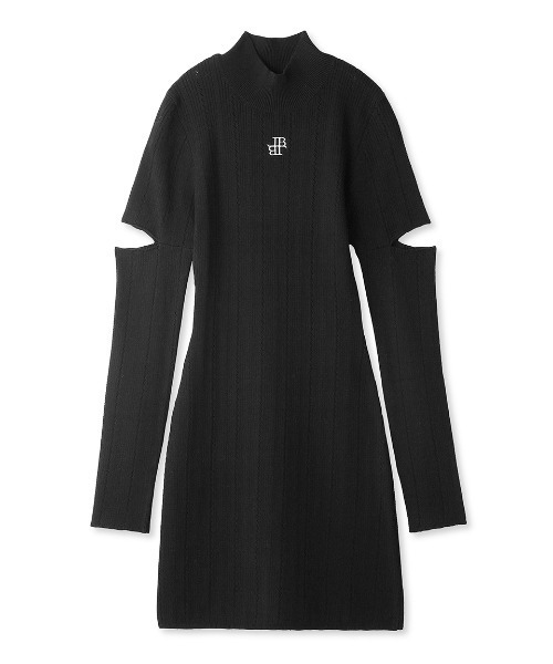 LILY BROWN(リリーブラウン)の「アームスリットニットミニワンピース(ワンピース・レディース・ホワイト/ピンク/その他/ブラック・FREE)」の3枚目の写真