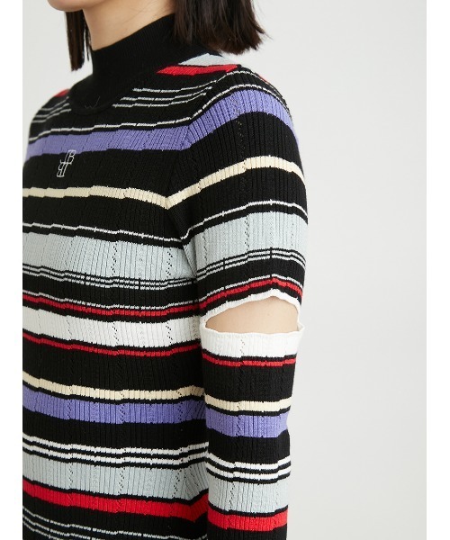 LILY BROWN(リリーブラウン)の「アームスリットニットミニワンピース(ワンピース・レディース・ホワイト/ピンク/その他/ブラック・FREE)」の11枚目の写真