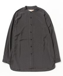 NANO universe | クレープデシンプリントバンドカラーシャツ(シャツ/ブラウス)