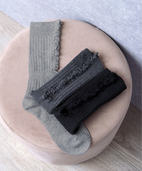 「kakko」(カッコ)の「レディーズ ダメージ加工ソックス 3足セット(ソックス/靴下・レディース・E/D/C/B/A・FREE)」の3枚目の写真