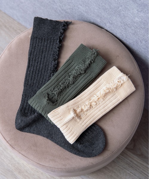 「kakko」(カッコ)の「レディーズ ダメージ加工ソックス 3足セット(ソックス/靴下・レディース・E/D/C/B/A・FREE)」の5枚目の写真