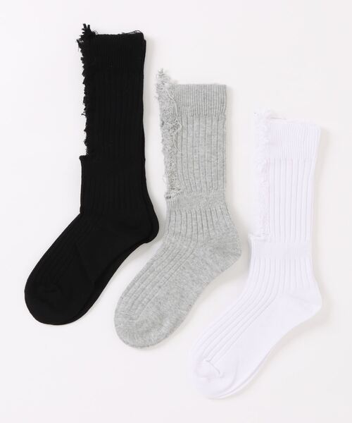「kakko」(カッコ)の「レディーズ ダメージ加工ソックス 3足セット(ソックス/靴下・レディース・E/D/C/B/A・FREE)」の11枚目の写真