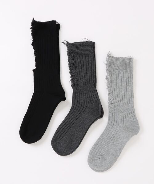 「kakko」(カッコ)の「レディーズ ダメージ加工ソックス 3足セット(ソックス/靴下・レディース・E/D/C/B/A・FREE)」の12枚目の写真