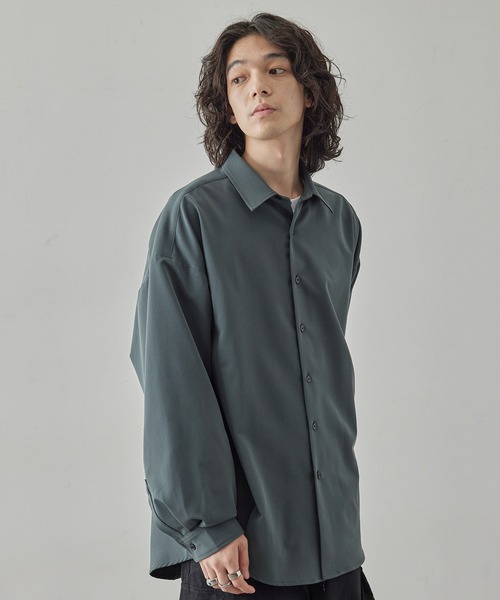 JUNRED(ジュンレッド)の「TRストレッチルーズシャツ(シャツ/ブラウス・メンズ・グレー系その他/ホワイト/チャコールグレー・L/M/S)」の18枚目の写真