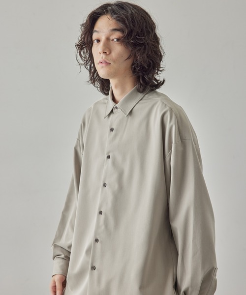 JUNRED(ジュンレッド)の「TRストレッチルーズシャツ(シャツ/ブラウス・メンズ・グレー系その他/ホワイト/チャコールグレー・L/M/S)」の10枚目の写真