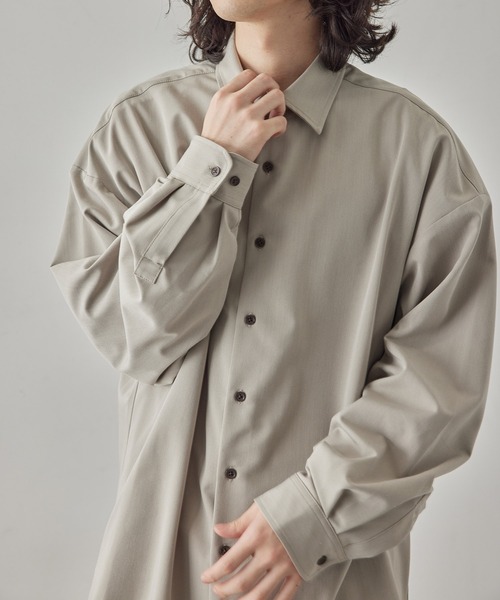 JUNRED(ジュンレッド)の「TRストレッチルーズシャツ(シャツ/ブラウス・メンズ・グレー系その他/ホワイト/チャコールグレー・L/M/S)」の21枚目の写真