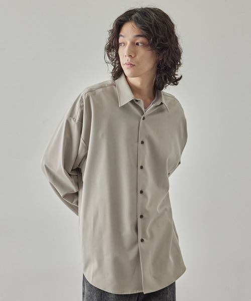 JUNRED(ジュンレッド)の「TRストレッチルーズシャツ(シャツ/ブラウス・メンズ・グレー系その他/ホワイト/チャコールグレー・L/M/S)」の16枚目の写真