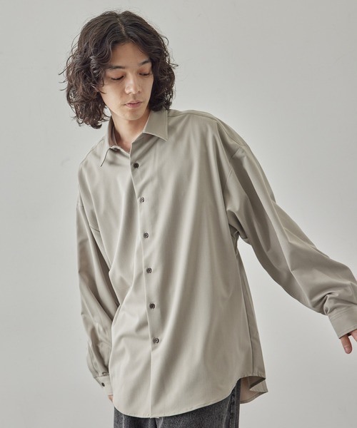 JUNRED(ジュンレッド)の「TRストレッチルーズシャツ(シャツ/ブラウス・メンズ・グレー系その他/ホワイト/チャコールグレー・L/M/S)」の19枚目の写真