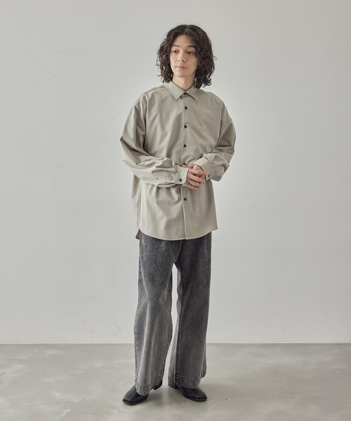 JUNRED(ジュンレッド)の「TRストレッチルーズシャツ(シャツ/ブラウス・メンズ・グレー系その他/ホワイト/チャコールグレー・L/M/S)」の17枚目の写真