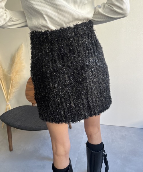 セール】ふわふわシャギーミニスカート（スカート）｜LAC-VERT