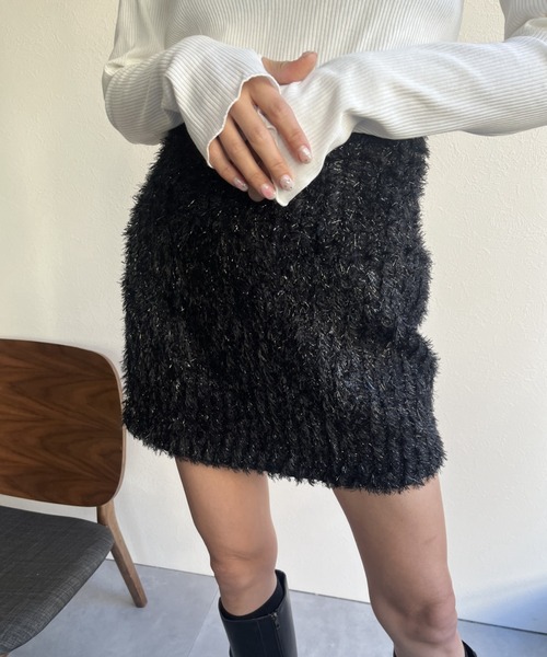 【Anthropologie】Le Superbe スパンコール ミニ スカート スパンコールミニスカート（スカート）｜EVRIS（エヴリス）の