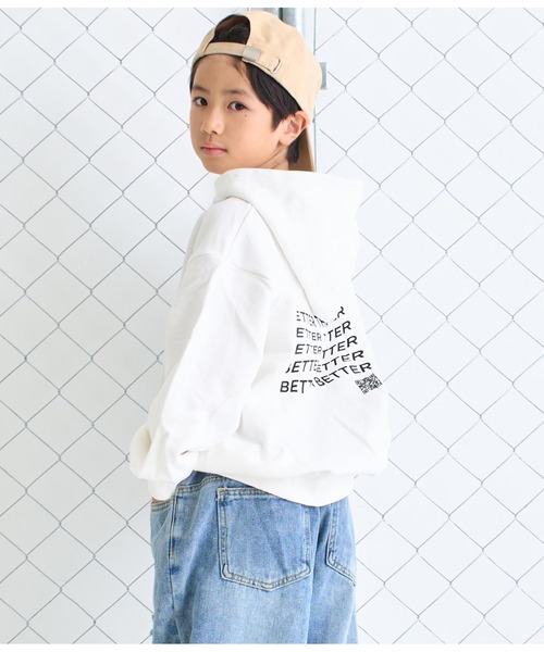 ANAP kids(アナップキッズ)の「anapボックスロゴ裏毛スウェットパーカー【ジュニアお揃い】 【親子お揃い】(パーカー・キッズ・その他/ブラック/ホワイト/ベージュ・120cm/100cm/130cm/110cm)」の12枚目の写真