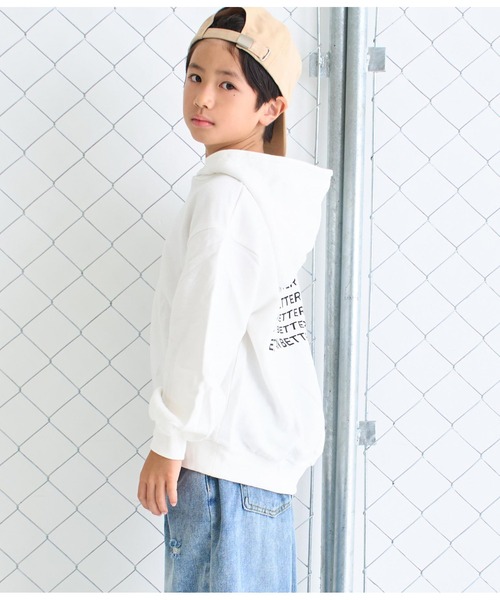 ANAP kids(アナップキッズ)の「anapボックスロゴ裏毛スウェットパーカー【ジュニアお揃い】 【親子お揃い】(パーカー・キッズ・その他/ブラック/ホワイト/ベージュ・120cm/100cm/130cm/110cm)」の13枚目の写真
