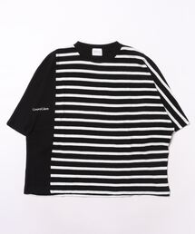 GROOVY COLORS | ボーダー切り替え WIDEシルエット Tシャツ(Tシャツ/カットソー)