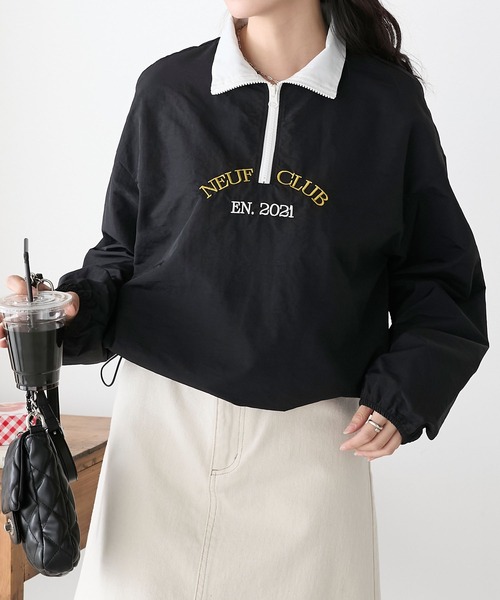 希少3XL】ボーラホリック ハーフジップナイロンジャケット ロゴ