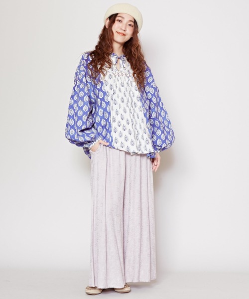 チャイハネ（チャイハネ）の「【チャイハネ】グラシアワイドパンツ（その他パンツ・レディース・ピンク/ブルー/オレンジ/ブラック/グレー/パープル/ブラウン/グリーン・FREE）」の18枚目の写真