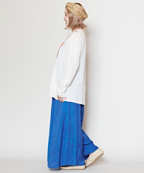 チャイハネ（チャイハネ）の「【チャイハネ】グラシアワイドパンツ（その他パンツ・レディース・ピンク/ブルー/オレンジ/ブラック/グレー/パープル/ブラウン/グリーン・FREE）」の13枚目の写真