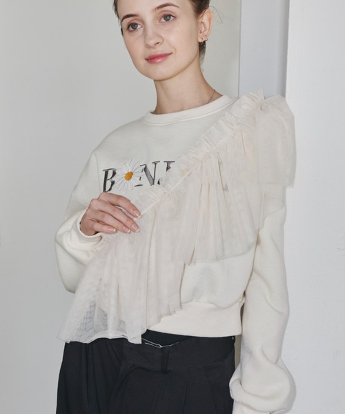 Birthday room（バースデイルーム）の「チュールマルチウェイフリルカラー（付け襟・レディース・ブラック/アイボリー・FREE）」の14枚目の写真