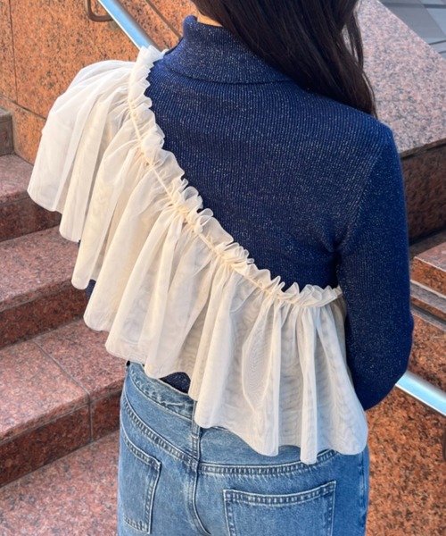 Birthday room（バースデイルーム）の「チュールマルチウェイフリルカラー（付け襟・レディース・ブラック/アイボリー・FREE）」の19枚目の写真