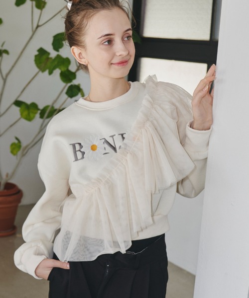 Birthday room（バースデイルーム）の「チュールマルチウェイフリルカラー（付け襟・レディース・ブラック/アイボリー・FREE）」の11枚目の写真