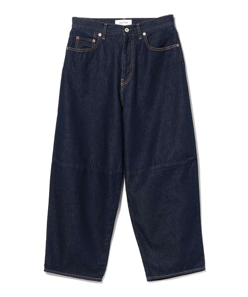 SETTO（セット）の「SETTO / KNEE JEANS ワイドデニムパンツ インディゴ（デニムパンツ・レディース・インディゴブルー・SMALL）」の2枚目の写真