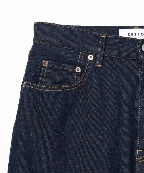 SETTO（セット）の「SETTO / KNEE JEANS ワイドデニムパンツ インディゴ（デニムパンツ・レディース・インディゴブルー・SMALL）」の3枚目の写真