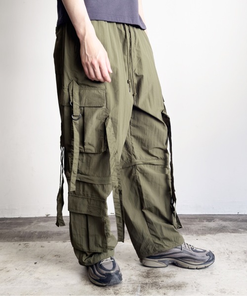 COMMONWARE:ナイロンワッシャーテクノパンツ