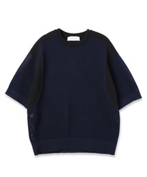 ✨希少✨美品✨CULLNI クルニ 配色ドルマンニット トップス 1 CULLNIクルニ 半袖 ドルマンニットセーター カットソー サイズ1