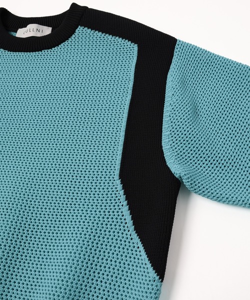 CULLNI（クルニ）の「24-SS-041 / Bi Color Mesh Knit Crewneck