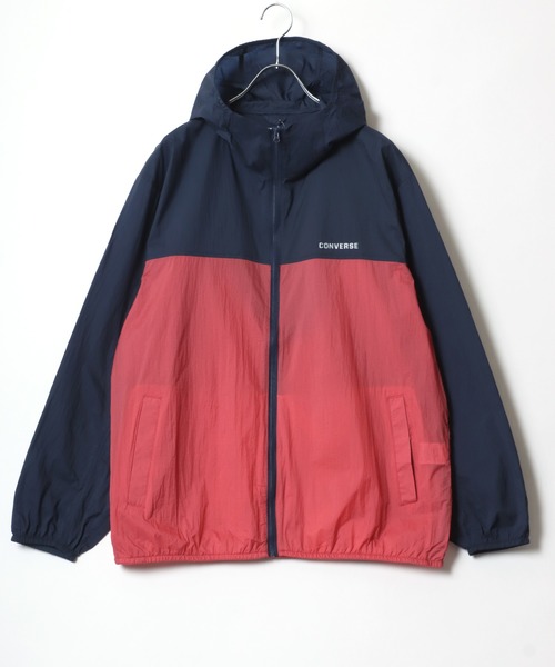 CONVERSE(コンバース)の「CONVERSE/コンバース ナイロン 撥水 軽量 薄手 ポケッタブル パーカー フーディー レディース メンズ(ナイロンジャケット・メンズ・ブルー/ブラック系その他/ブラック/ライトグレー/レッド/レッド系その他/ベージュ/ネイビー/ブルー系その他・M/L/LL)」の9枚目の写真