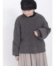 Samansa Mos2 | モールフェザーケーブルニット(ニット/セーター)