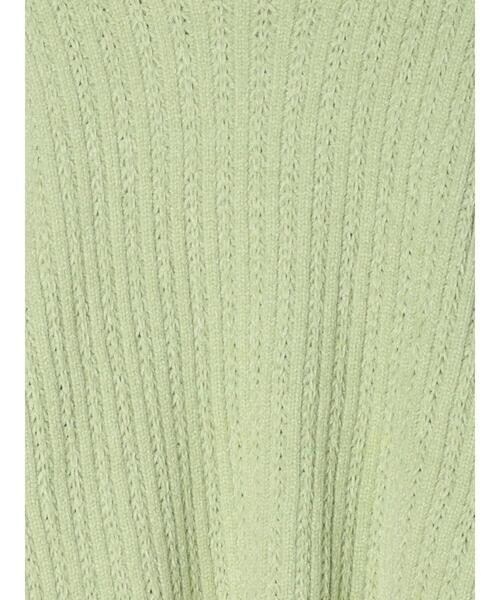 Samansa Mos2（サマンサ モスモス）の「モールフェザーケーブルニット（ニット/セーター・レディース・キナリ/グリーン/チャコールグレー/イエロー・F）」の12枚目の写真