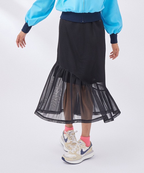 NERGY(ナージー)の「ダブルラッセルケープスカート(スカート・レディース・グレー/ブラック・FREE)」の5枚目の写真